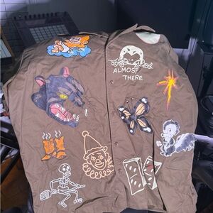 Urban Outfitters Kids Brown Graphic Jean Jacket